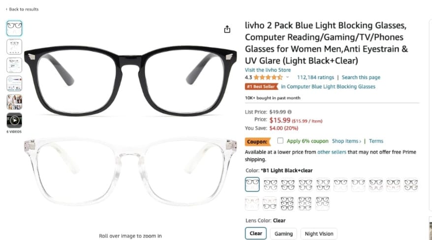 blue light protection glasses